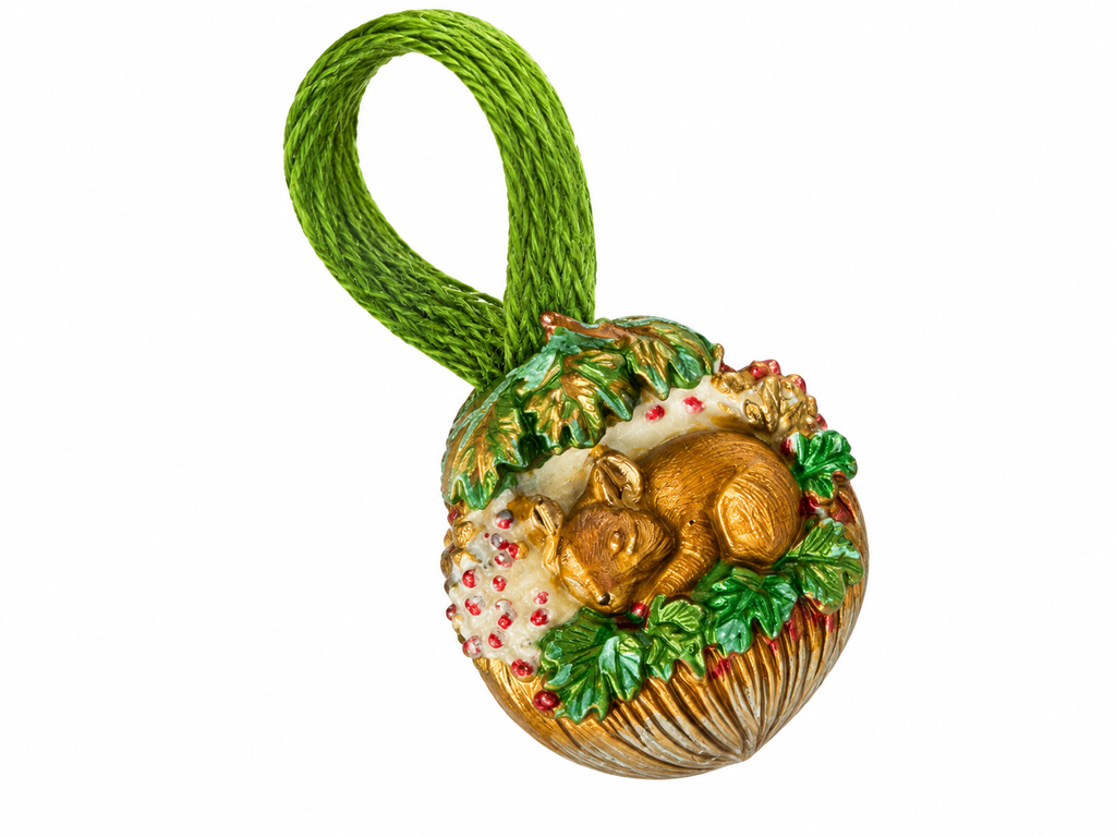 Set of 4 woodland tree ornaments