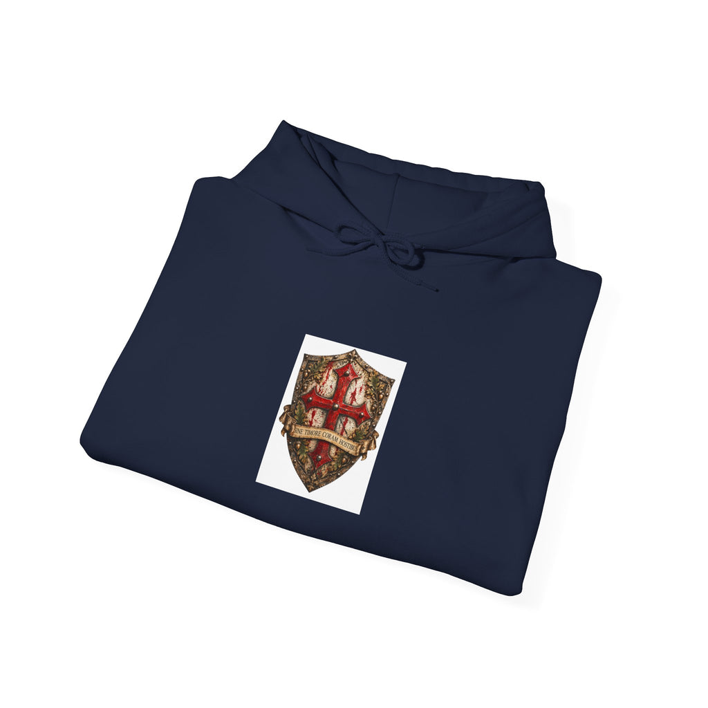 Heraldic Crest Hoodie — Medieval Shield Emblem Pullover