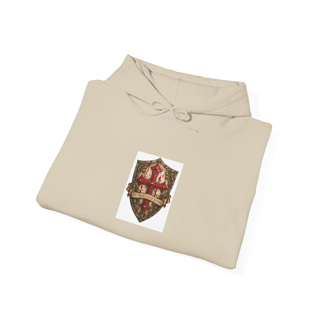 Heraldic Crest Hoodie — Medieval Shield Emblem Pullover
