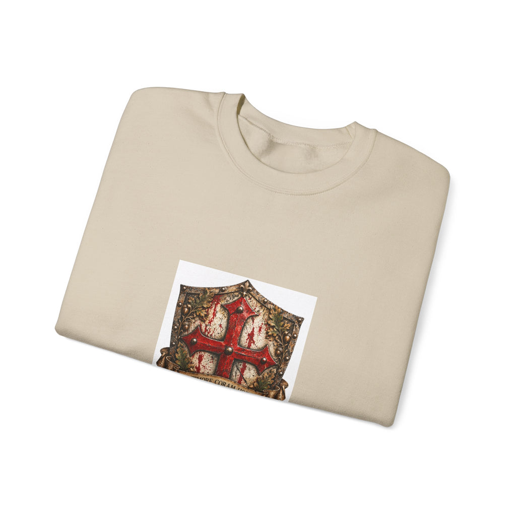 Medieval Crest Crewneck Sweatshirt — Heraldic Shield Graphic