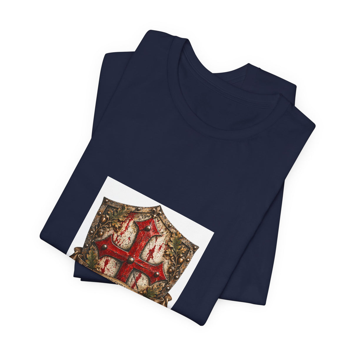 Heraldic Shield Crest T‑Shirt — Vintage Medieval Coat of Arms Tee