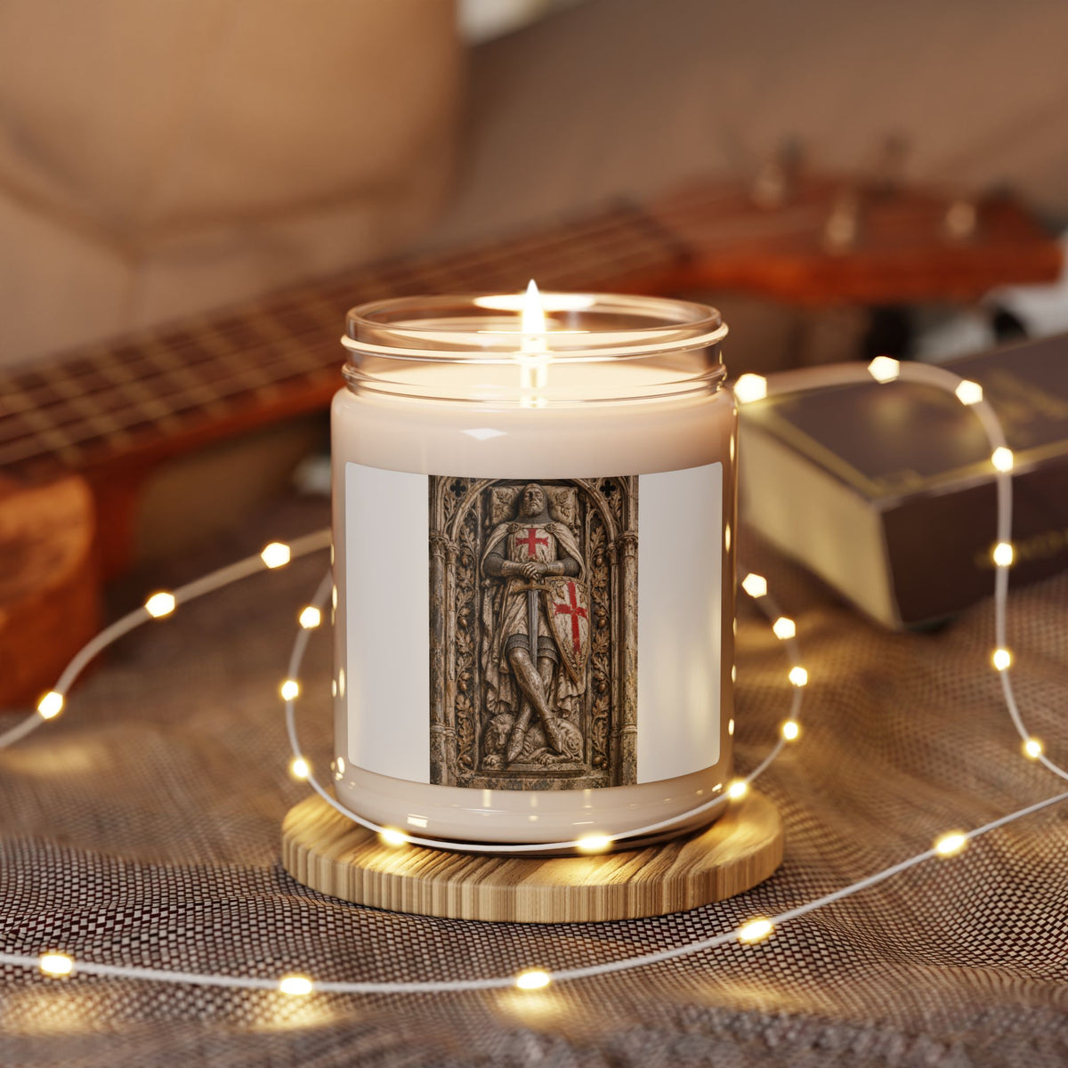 Crusader Knight Scented Soy Candle – 9oz Aromatic Jar