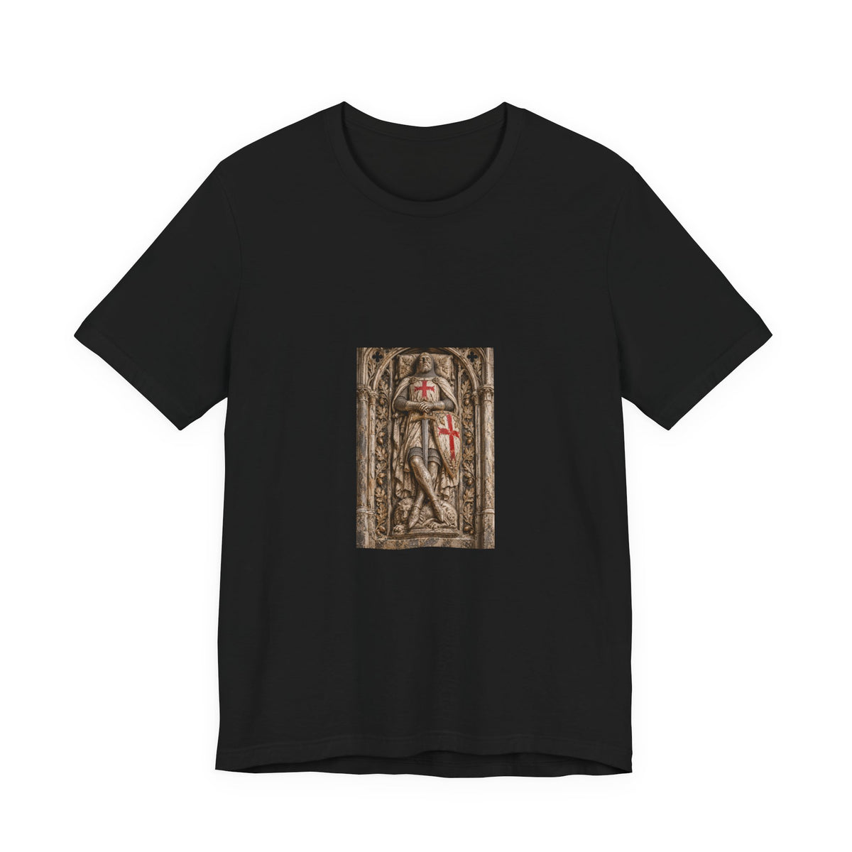 Medieval Knight T‑Shirt — Crusader Shield Graphic Tee