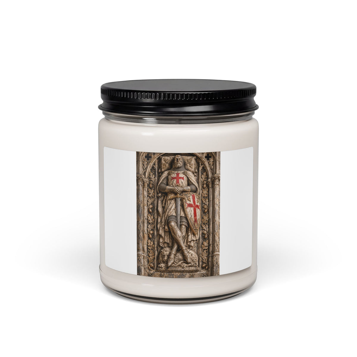 Crusader Knight Scented Soy Candle – 9oz Aromatic Jar