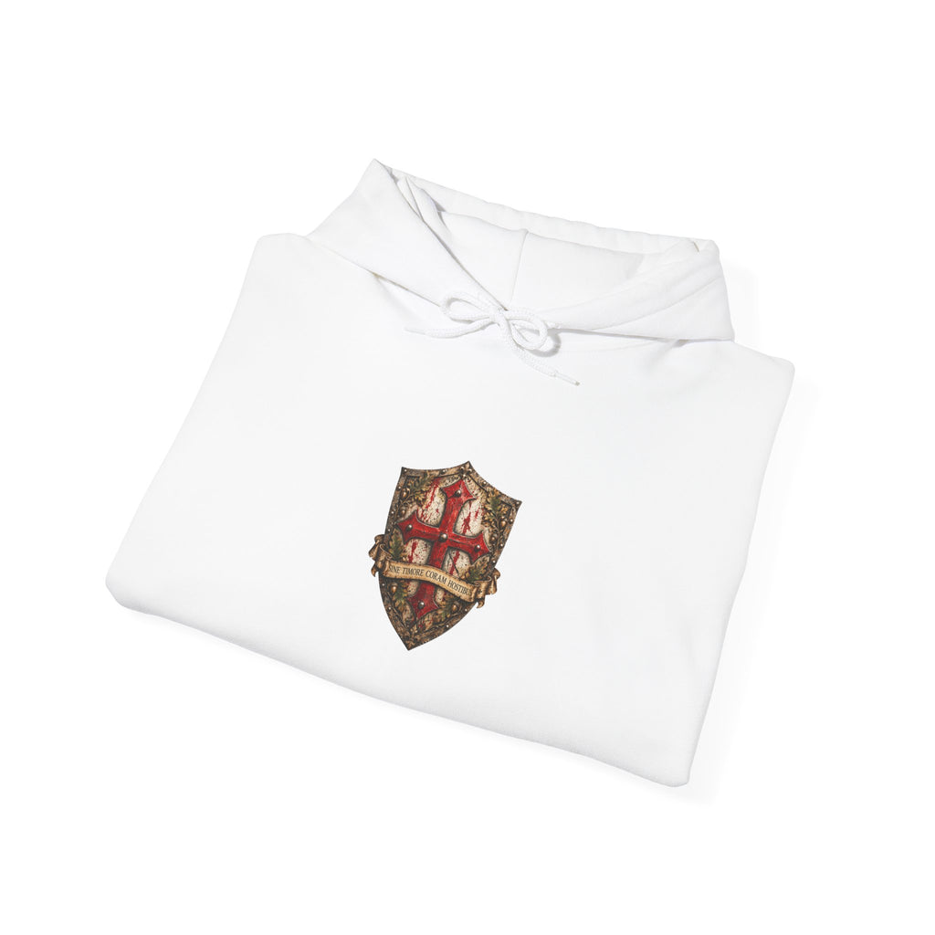 Heraldic Crest Hoodie — Medieval Shield Emblem Pullover