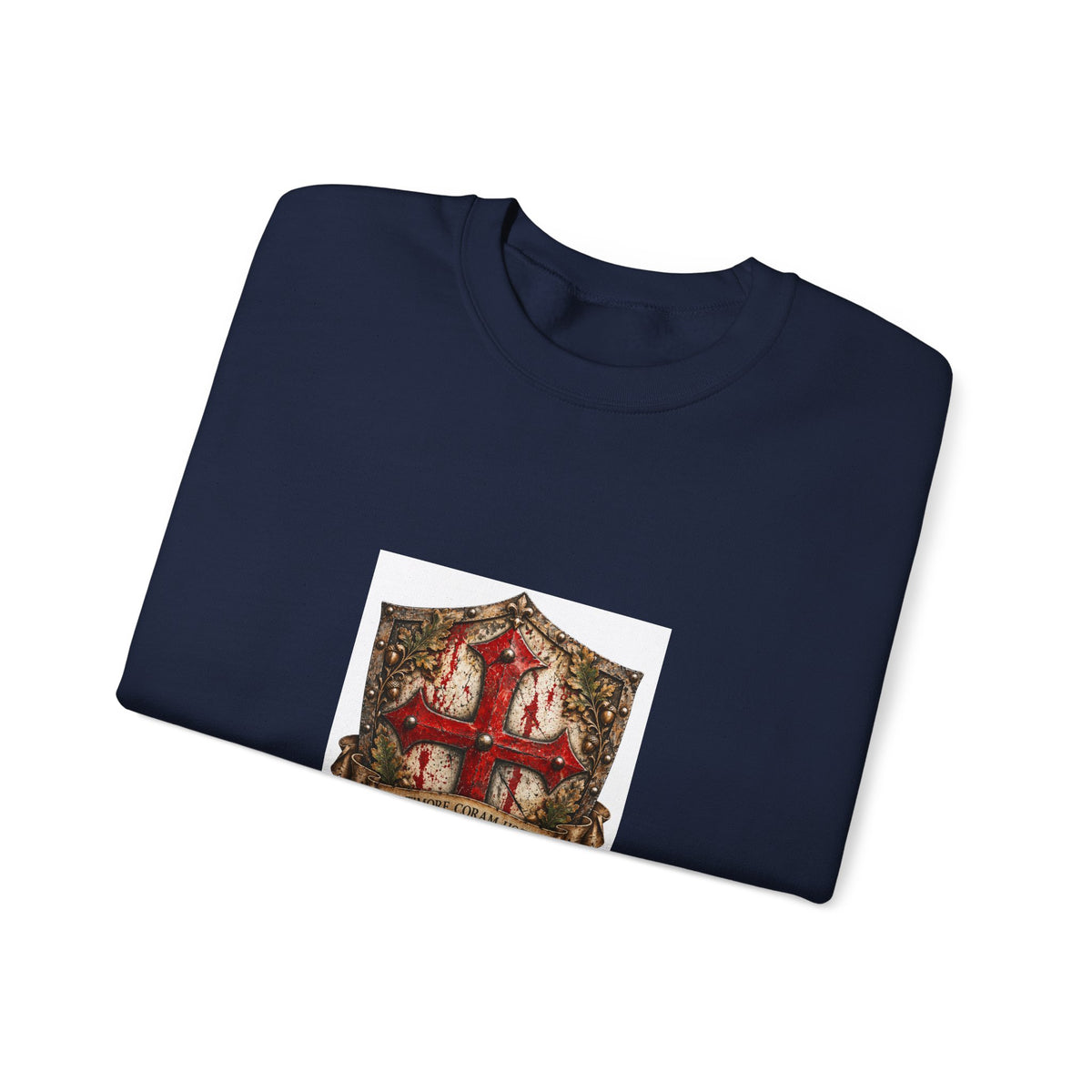 Medieval Crest Crewneck Sweatshirt — Heraldic Shield Graphic