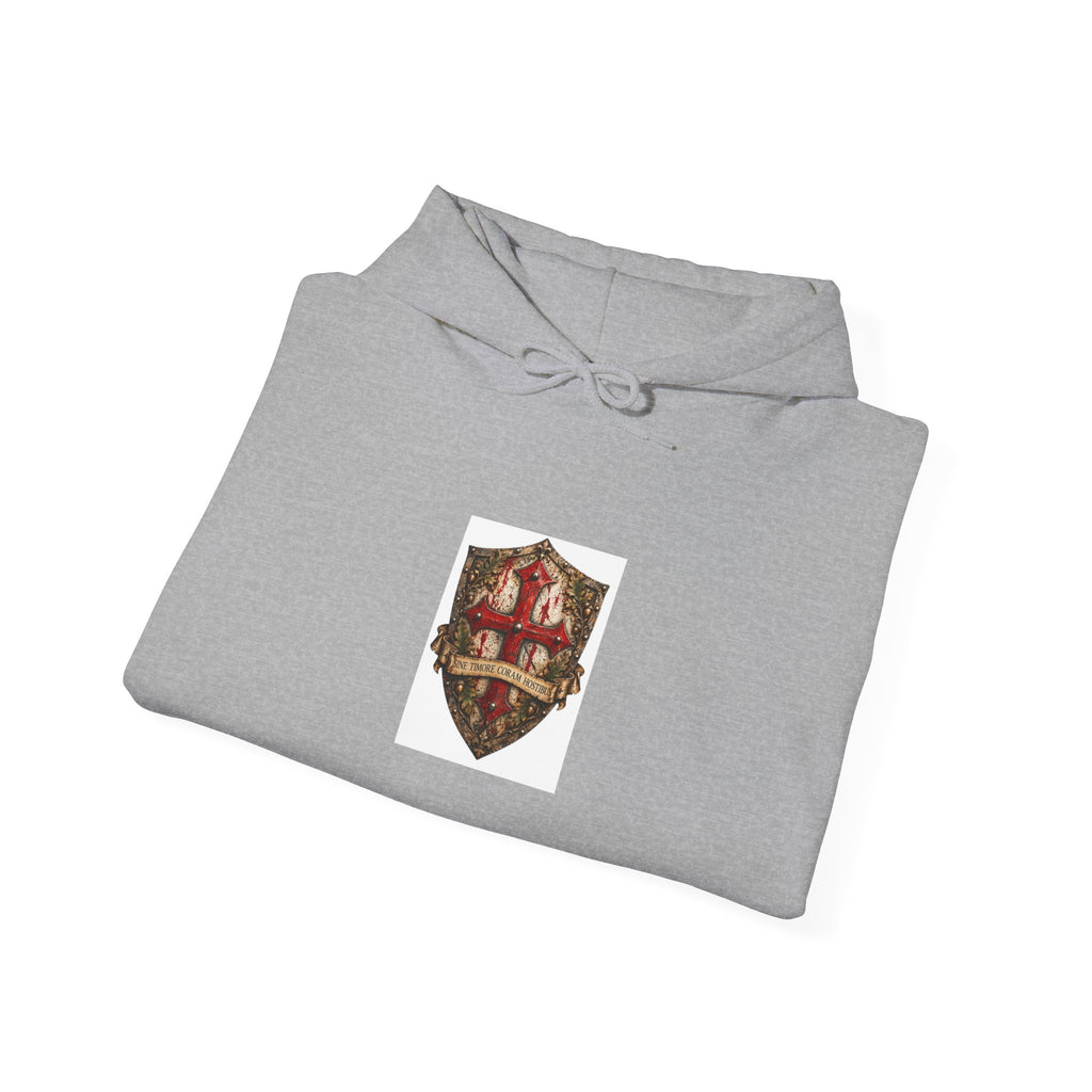 Heraldic Crest Hoodie — Medieval Shield Emblem Pullover