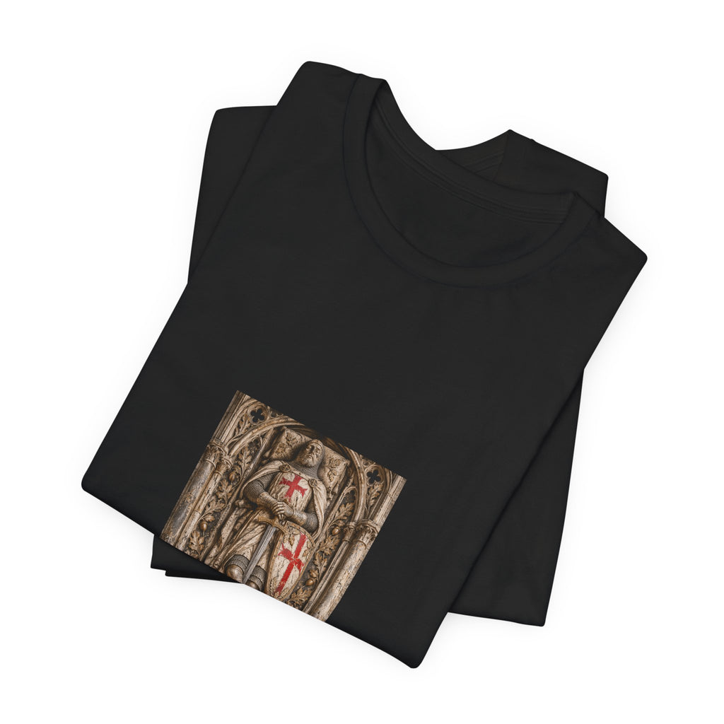 Medieval Knight T‑Shirt — Crusader Shield Graphic Tee