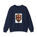 Medieval Crest Crewneck Sweatshirt — Heraldic Shield Graphic