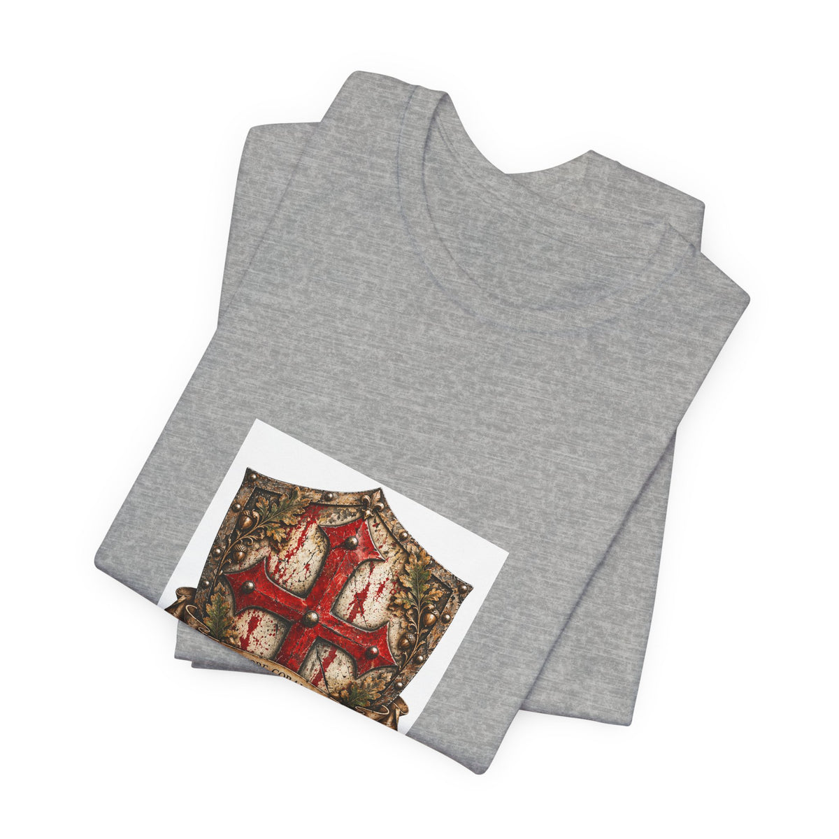 Heraldic Shield Crest T‑Shirt — Vintage Medieval Coat of Arms Tee