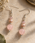 Rose quartz earrings