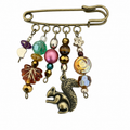 Squirrel brooch, scary pin, cloak clasp, antique bronz