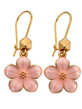 Pink Daisy enamel Earrings