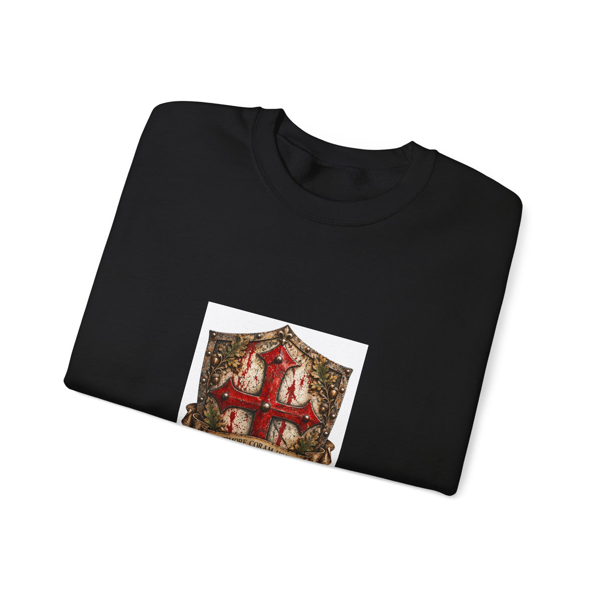 Medieval Crest Crewneck Sweatshirt — Heraldic Shield Graphic