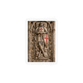 Templar Knight Stone Carving Sticker — Medieval Crusader Kiss-Cut Decal