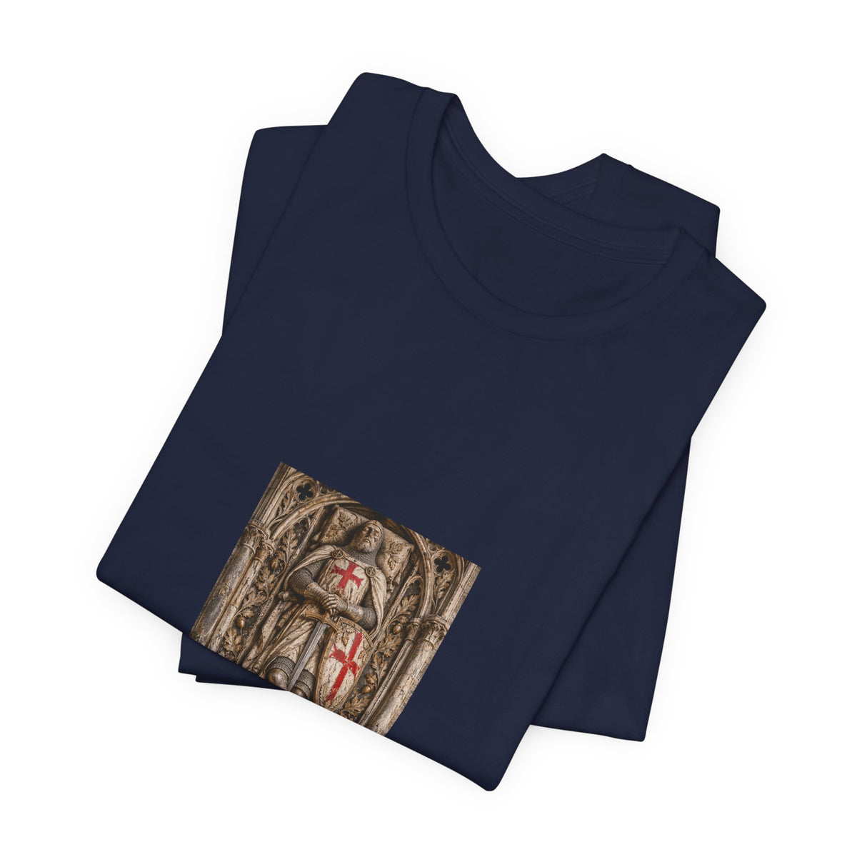 Medieval Knight T‑Shirt — Crusader Shield Graphic Tee