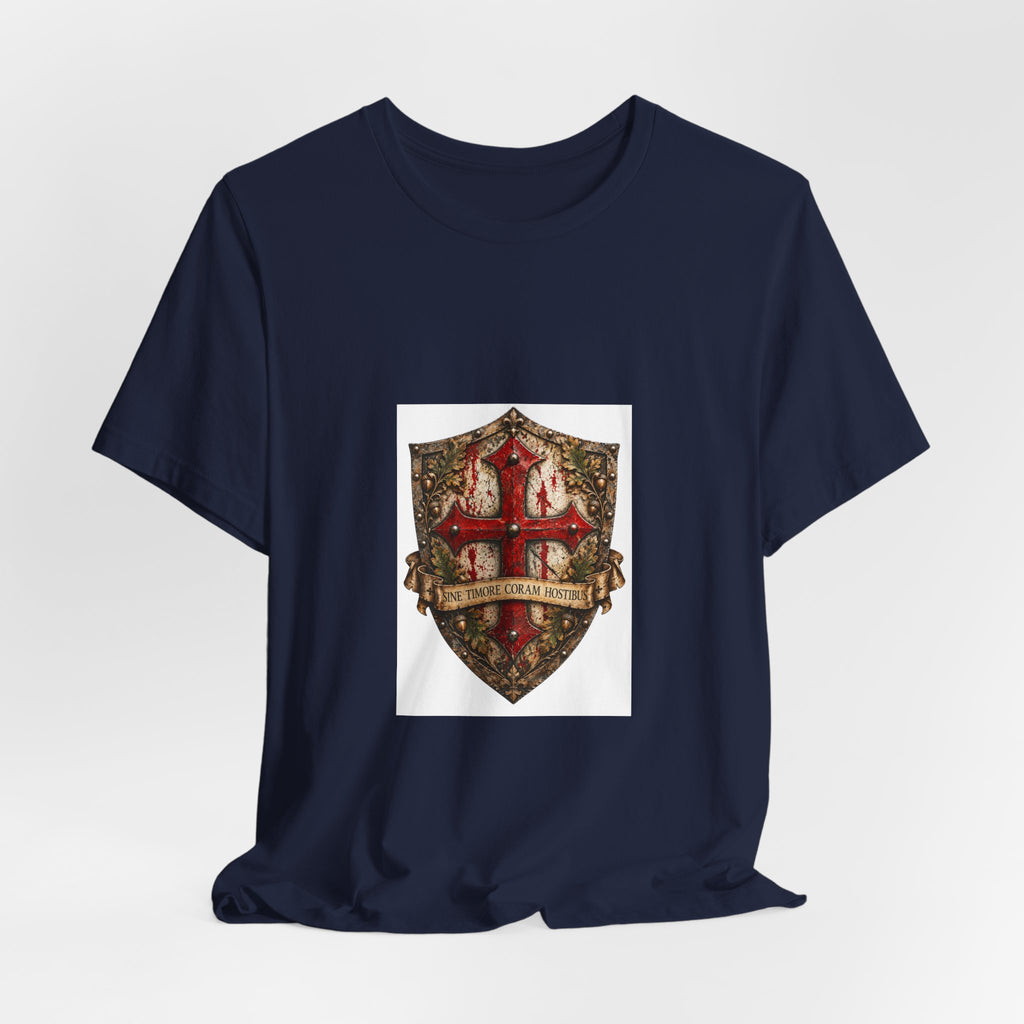 Heraldic Shield Crest T‑Shirt — Vintage Medieval Coat of Arms Tee