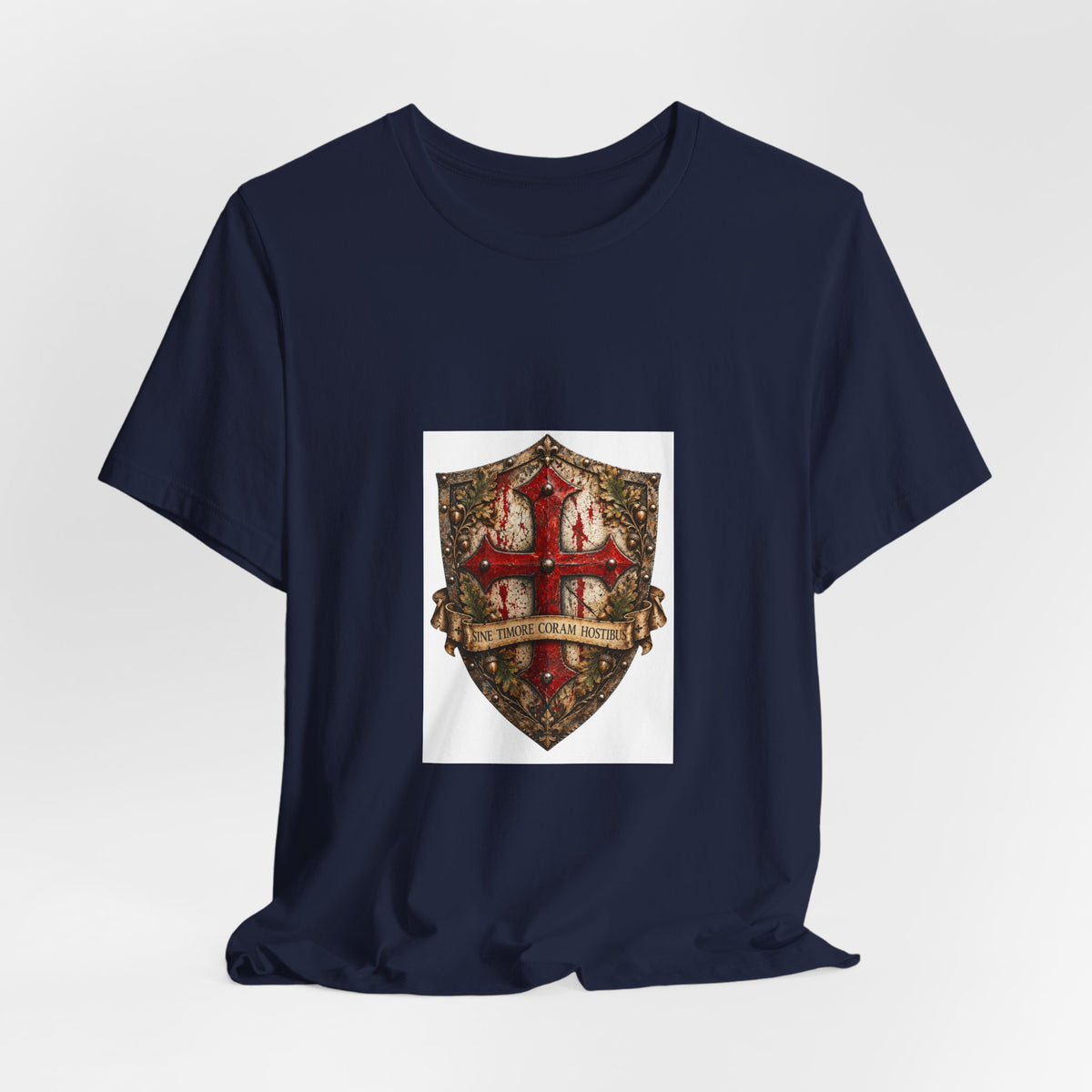 Heraldic Shield Crest T‑Shirt — Vintage Medieval Coat of Arms Tee