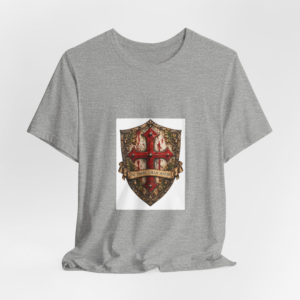 Heraldic Shield Crest T‑Shirt — Vintage Medieval Coat of Arms Tee