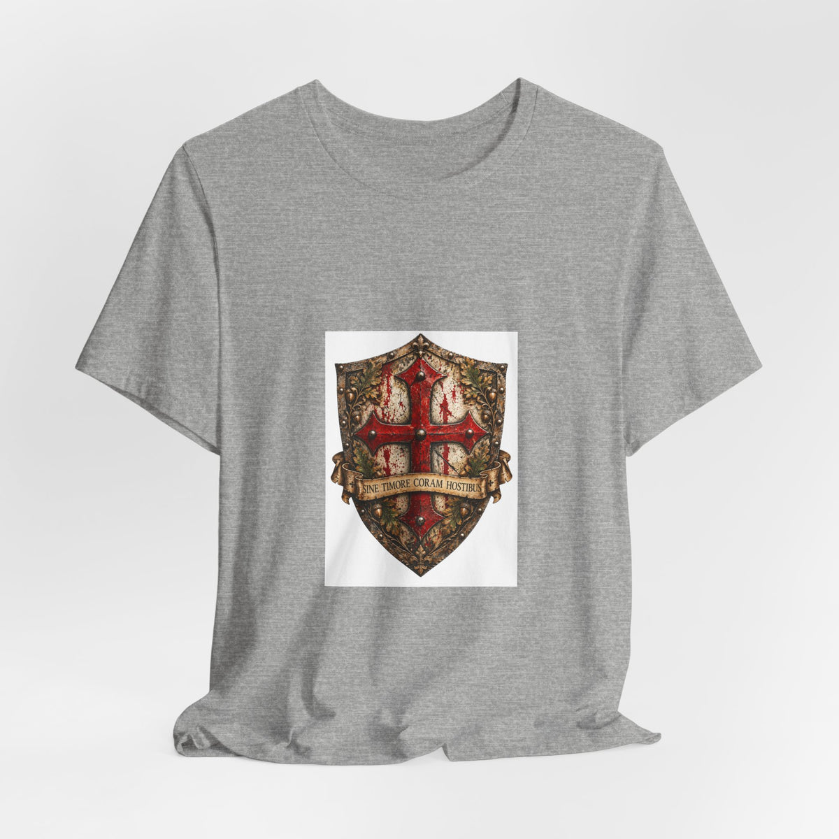 Heraldic Shield Crest T‑Shirt — Vintage Medieval Coat of Arms Tee