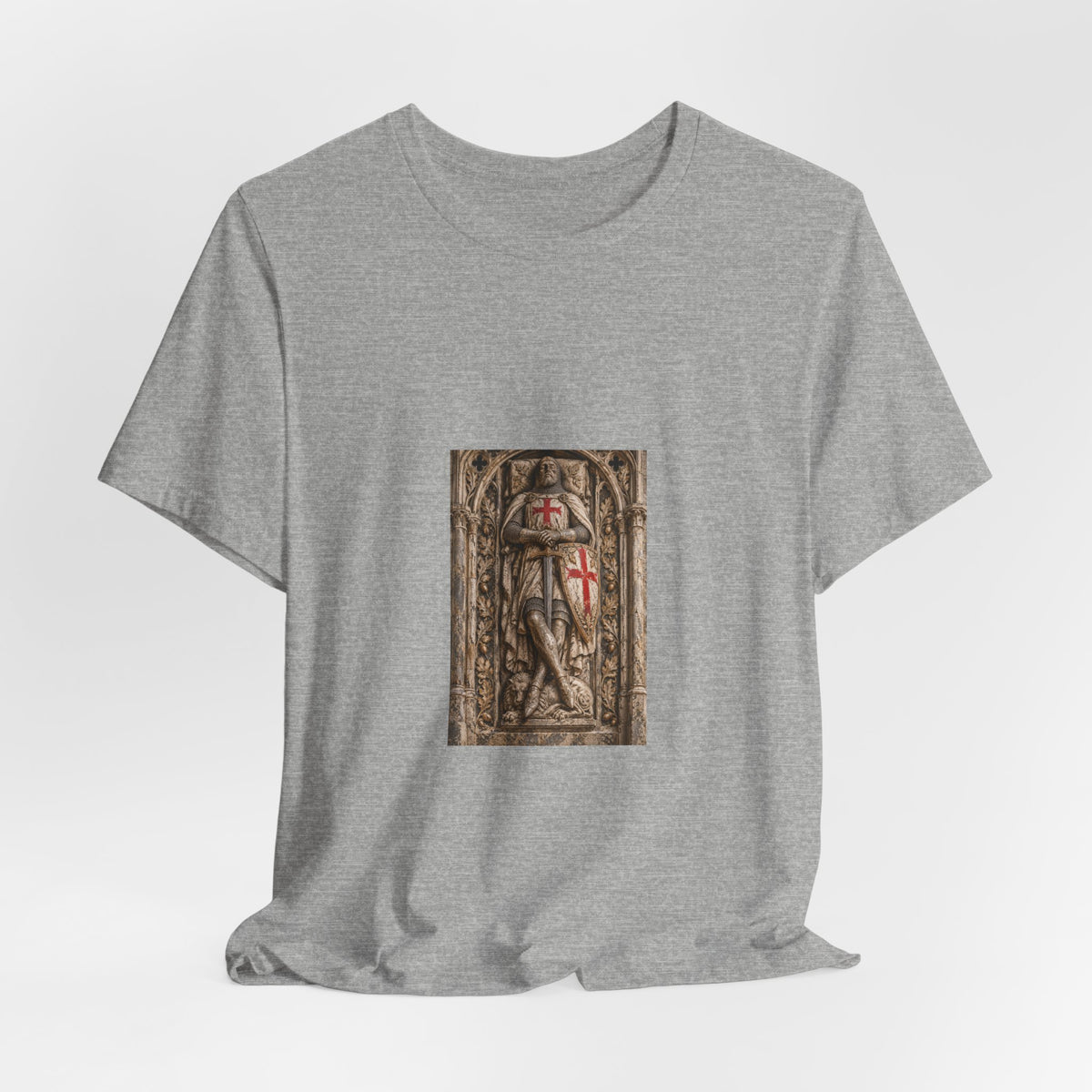 Medieval Knight T‑Shirt — Crusader Shield Graphic Tee