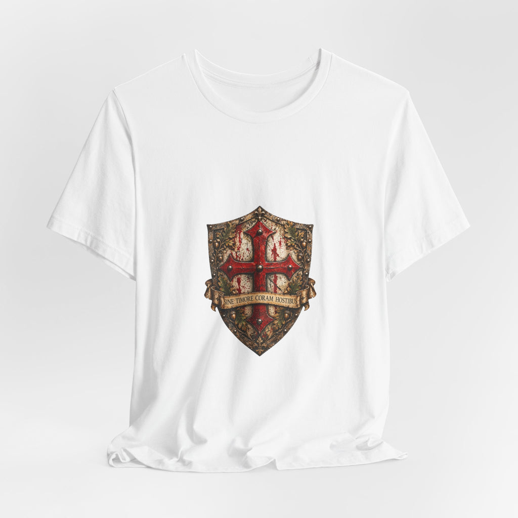 Heraldic Shield Crest T‑Shirt — Vintage Medieval Coat of Arms Tee