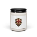 Heraldic Crest Soy Candle — 9oz Scented Jar (Medieval Shield Design)
