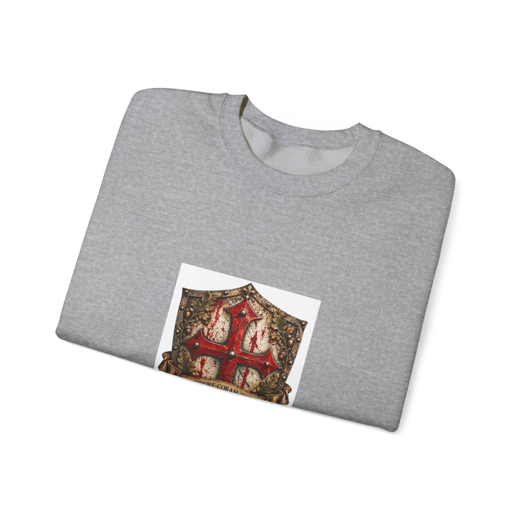 Medieval Crest Crewneck Sweatshirt — Heraldic Shield Graphic