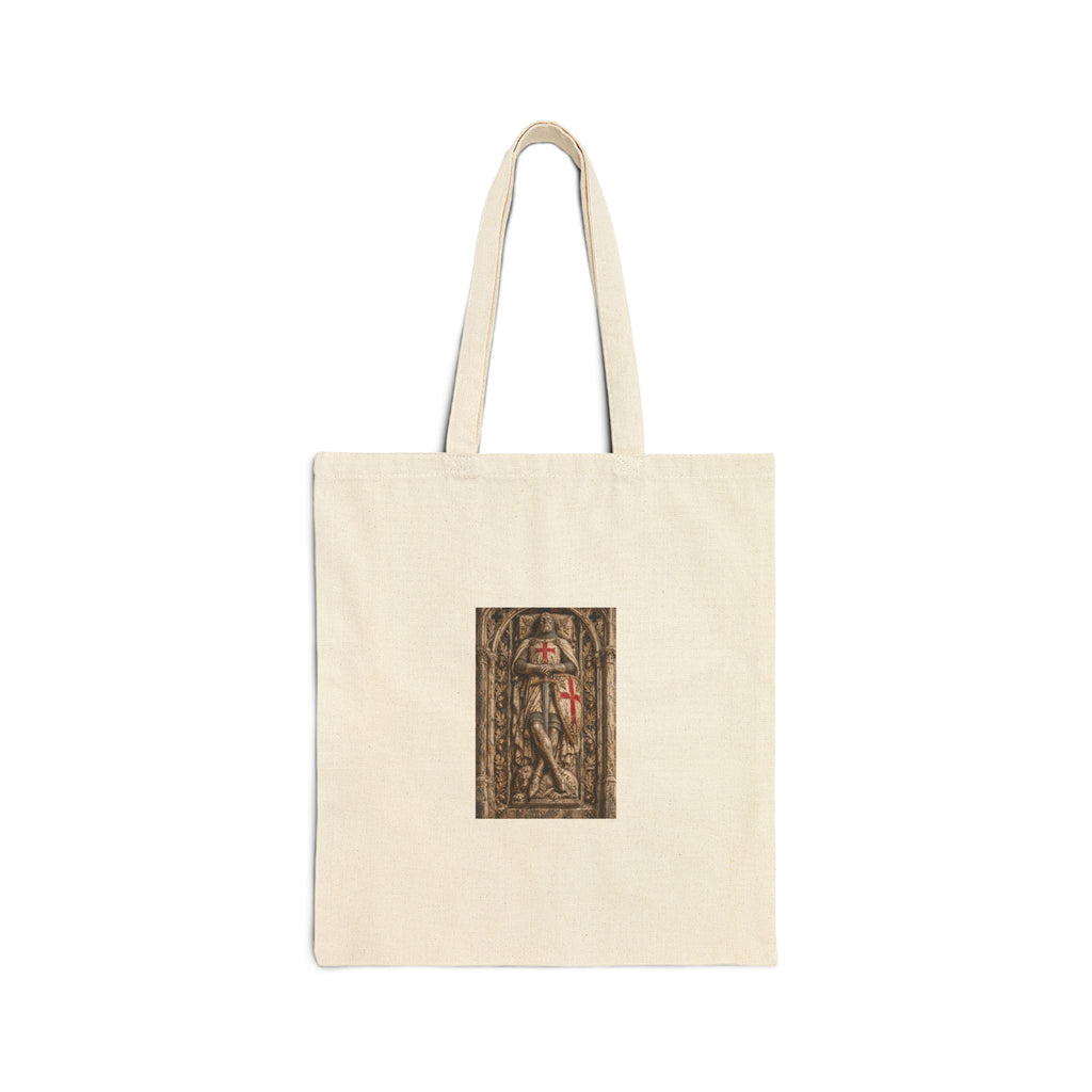 Medieval Knight Illustration Tote Bag – Vintage Crusader Canvas Tote