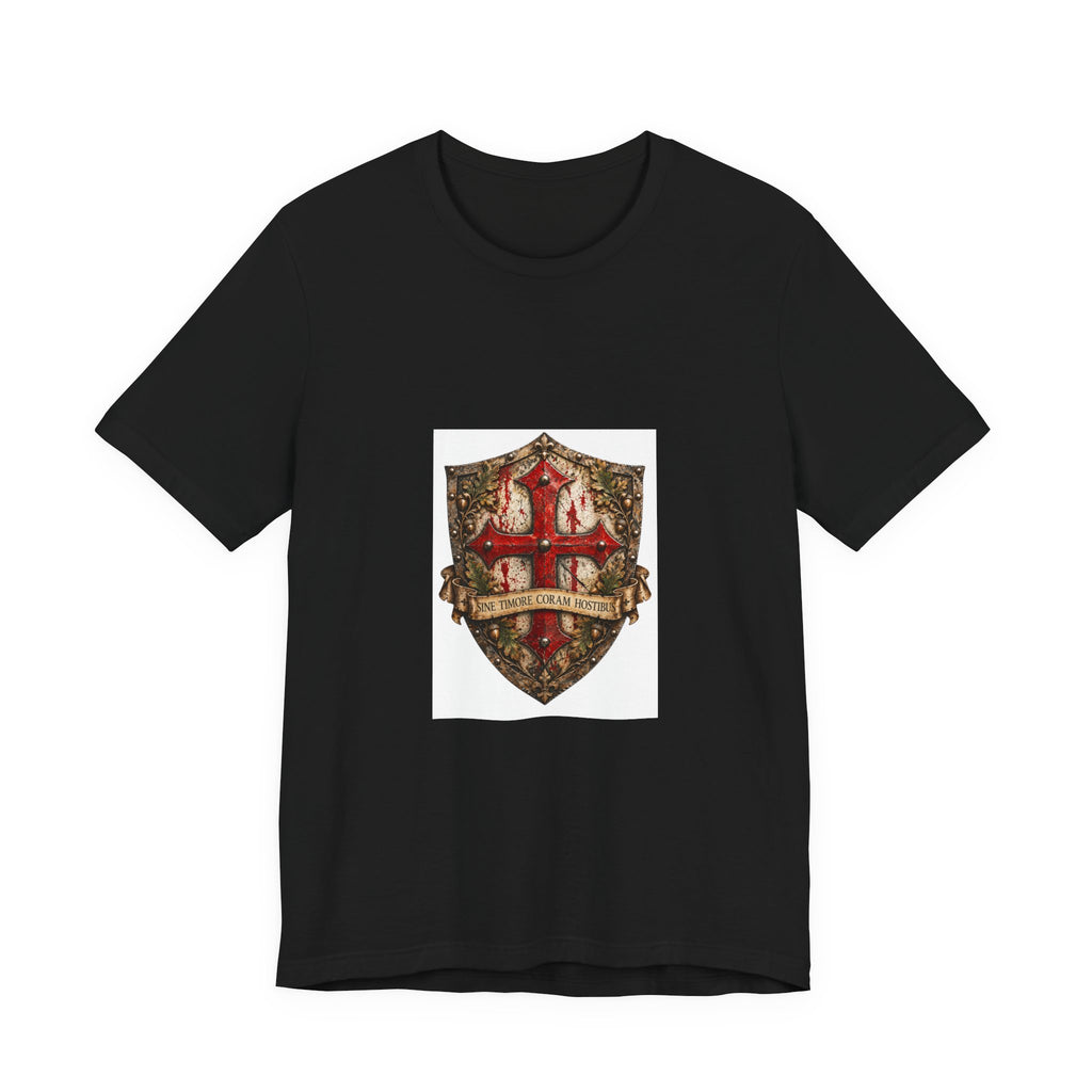 Heraldic Shield Crest T‑Shirt — Vintage Medieval Coat of Arms Tee