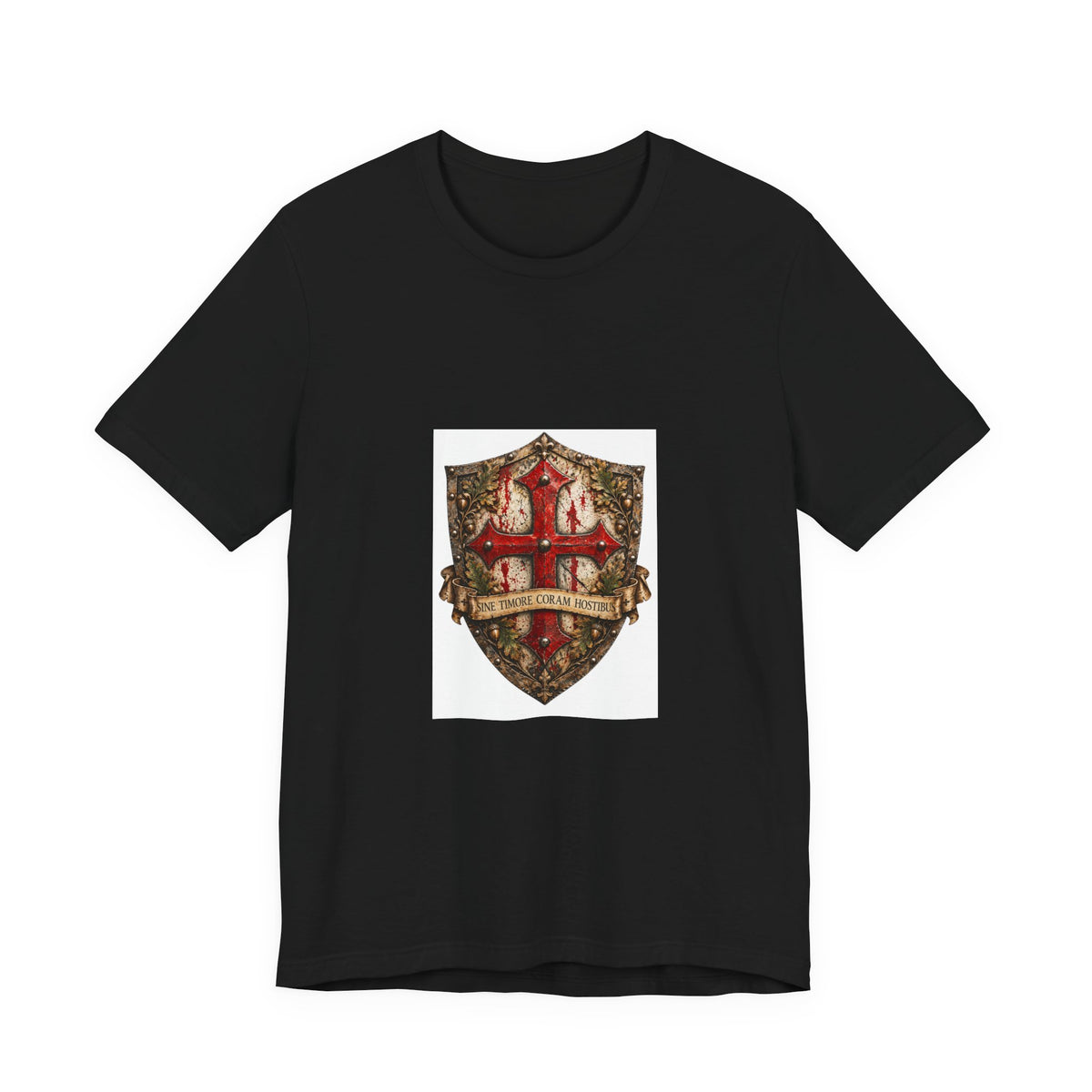 Heraldic Shield Crest T‑Shirt — Vintage Medieval Coat of Arms Tee