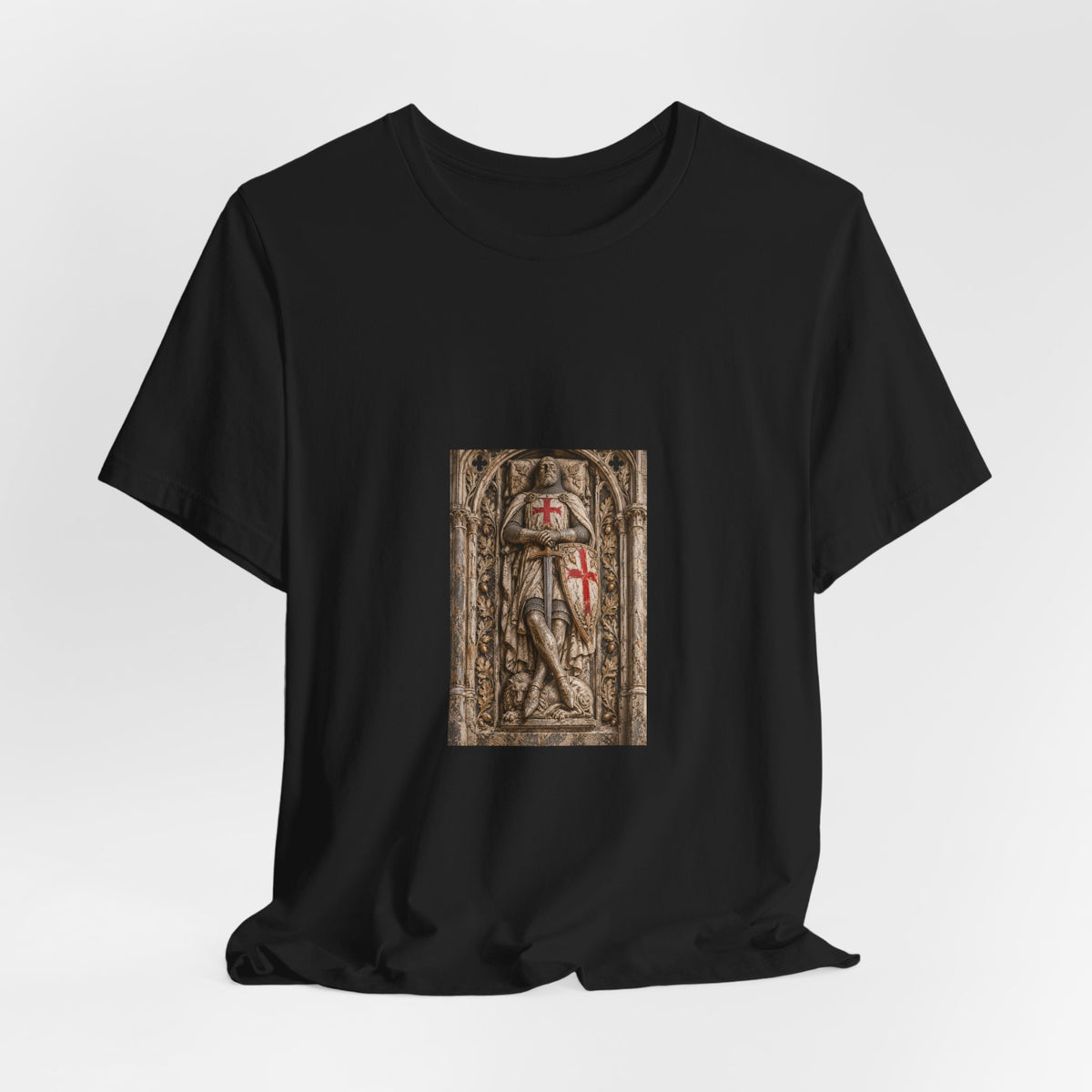 Medieval Knight T‑Shirt — Crusader Shield Graphic Tee