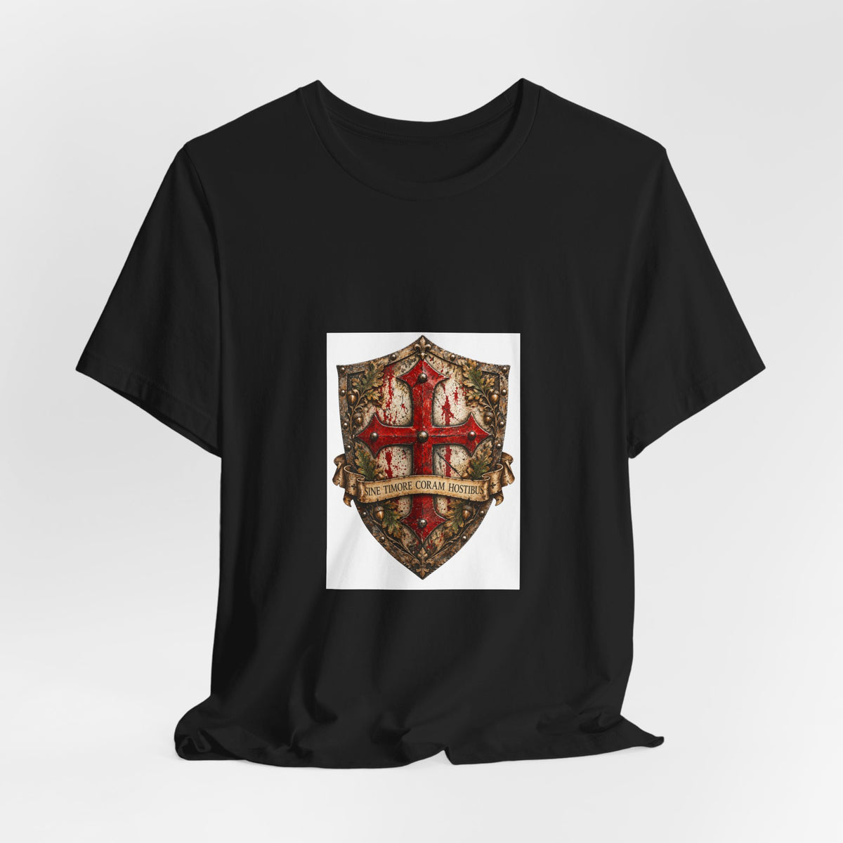 Heraldic Shield Crest T‑Shirt — Vintage Medieval Coat of Arms Tee