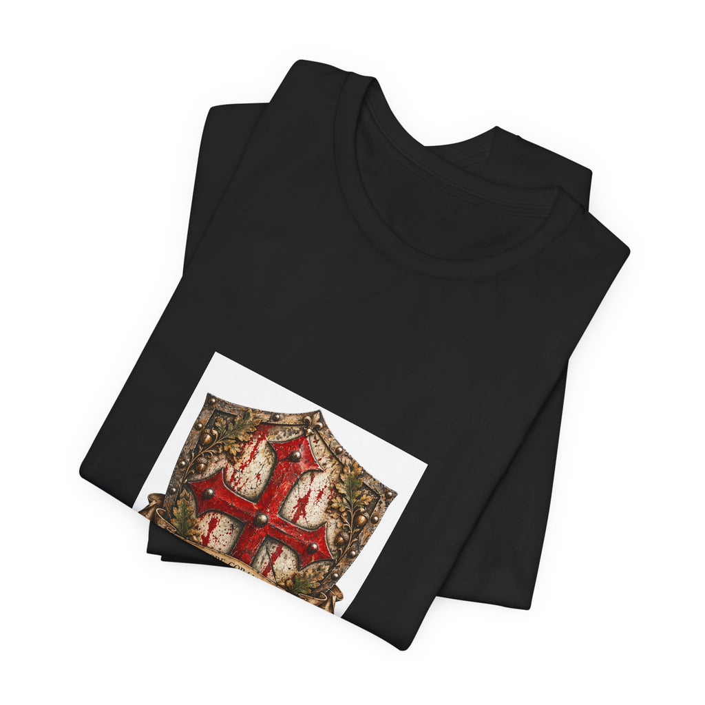 Heraldic Shield Crest T‑Shirt — Vintage Medieval Coat of Arms Tee