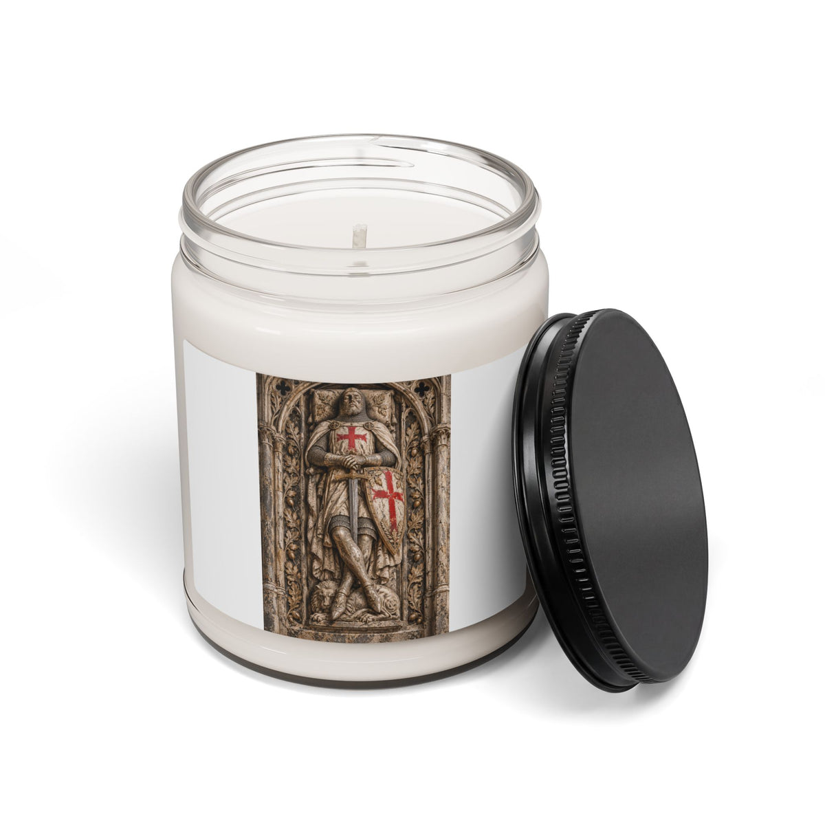 Crusader Knight Scented Soy Candle – 9oz Aromatic Jar