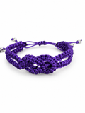 Purple eternity macrame bracelet