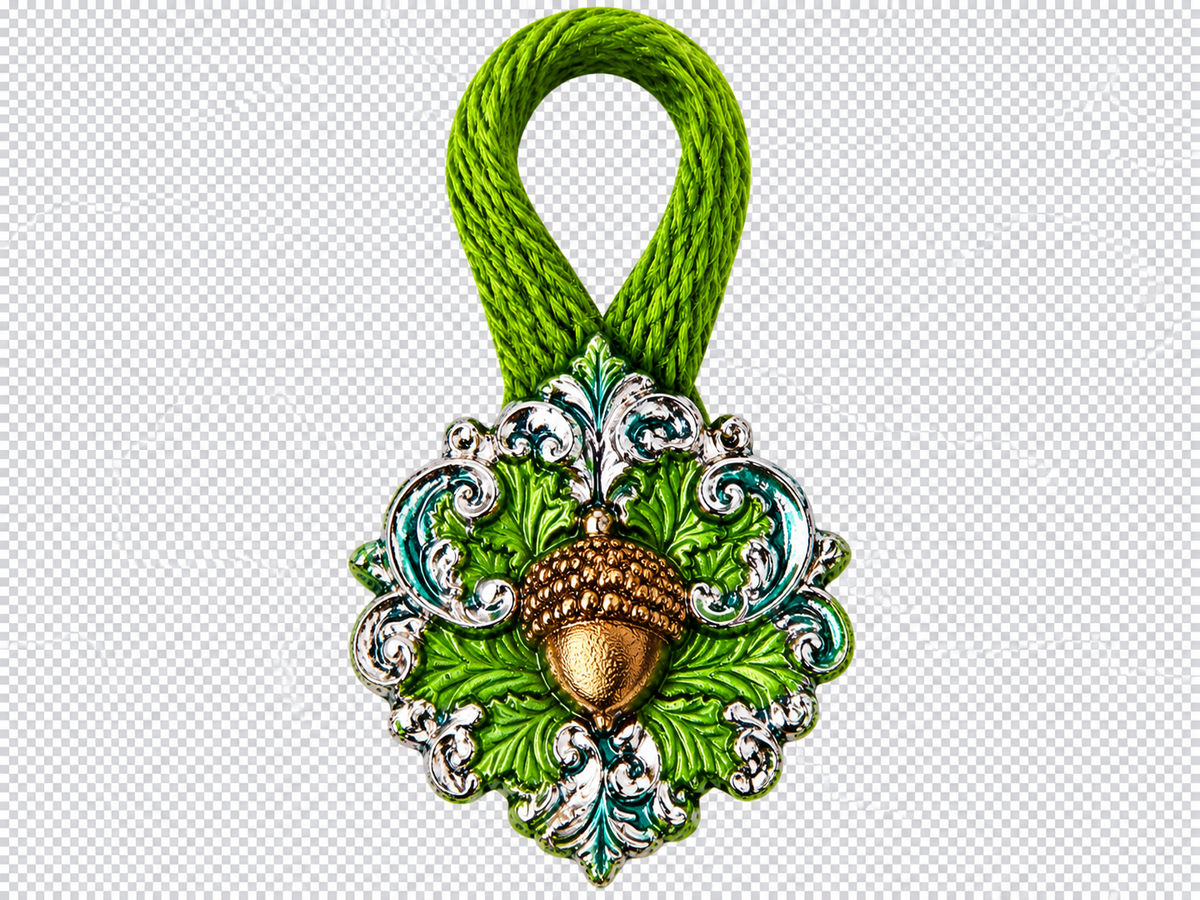 Set of 4 woodland tree ornaments