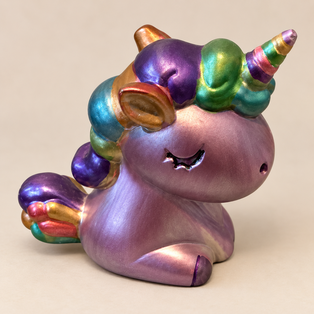 Unicorn ornament, bright fairy colours handmade